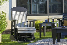LuxCraft 2' Classic Outdoor Swivel Glider Chair Cherrywood & Black