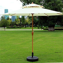 QZQHNYJ 3M Parasols Patio Umbrella Garden Double Topwaterproof Umbrella/Shade with Base,for Beach/Pool/Patio/Balcony/Patio