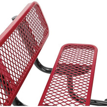 Global Industrial 46" Square Picnic Table with Backrests, Expanded Metal
