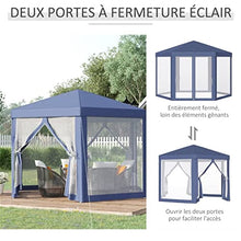 YMGSCC Reception Gazebo Type Hexagonal Gazebo with Net for Garden and Terrace Ø3.9 M Water Repellent Polyester Material ()