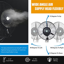 GFJYKDL Oscillating Misting Fan Outdoor Mist 3 Speeds Pedestal Fan, 12 Gallon Tank, 90° Oscillation, Cool Your Shop, Garage, Barn or Workspace