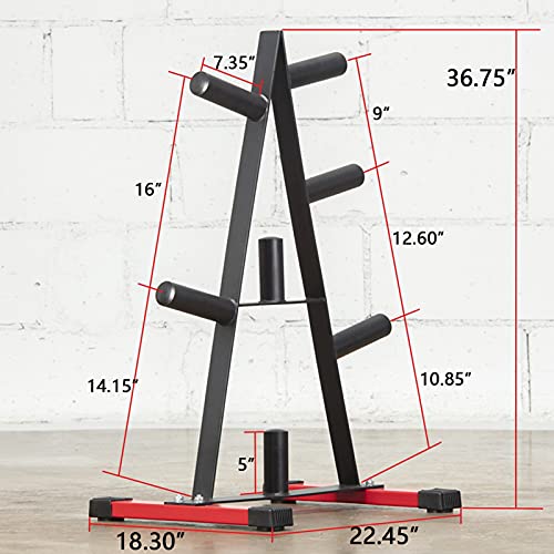 VEITEOX FTY Olympic Weight Plate Tree Rack for 2 Inch Barbell Weights