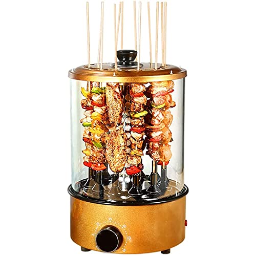 TREEYX Smokeless Automatic Rotary Barbecue Machine,Electric Skewer Machine,0°-200° Adjustable Temperature,for 4-6 People Barbecue Oven Cup