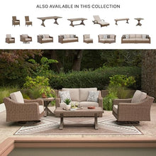 Signature Design by Ashley Outdoor Swivel Lounge Chair with Cushion, Beige