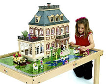 NILO N51N Kid's Play Table Lego-Compatible Educational Toy Board Brown/White