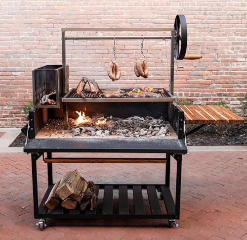 Backyard Discovery Argentine Santa Maria Wood Fire & Charcoal BBQ Grill Black