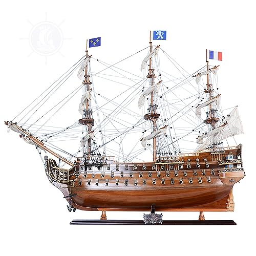 Old Modern Handicrafts Royal Louis Ship Model Natural Wood