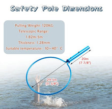 Oracra Pool Safety Hook Swimming Pool Safety Hook with Telescopic Pole, Emergency Rescue Hooks, 100-500cm Pool Lifesaving Equipment, Professional Multi-use Round Hooks(500cm(16.4ft))
