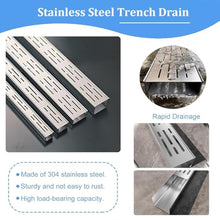 GJZDPMY Stainless Steel Drainage Channel System with Removable Cover for Indoor/Outdoor Use – Perfect for Showers Patios Gardens and Driveways