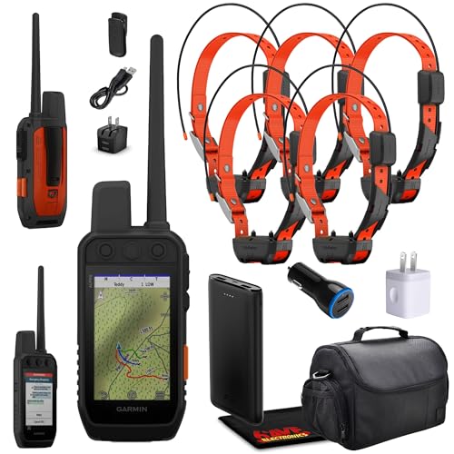Garmin Alpha 300i Handheld Dog Tracking & Training System Bundle with 5X TT25 Collars Black