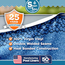 Smartline 12 ft x 20 ft Oval Swimming Pool Liner | Boulder Swirl