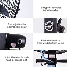 NYTFHMS Commercial Vertical Oscillating Fan, Large Fan with Water Spray Misting Fan, 3 Modes Settings Standing Cooling Fan, Low Noise, Black,Black-81cm