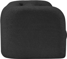 Meridian Furniture Emory Collection Art Deco Boucle Upholstered Loveseat Black
