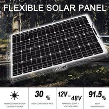 1200 Watt Solar Panel Kit, 4×300 Watt Flexible Solar Power Panel Photovoltaic Module with 40A Solar Charge Controller & Inverter Monocrystalline Solar Panel for Camping Off Grid Battery Charging Boat