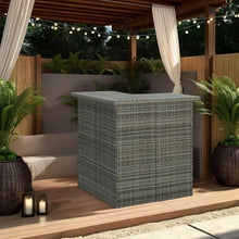 Benzara Shiro Outdoor Modular Corner Bar Table, 3 Shelf, Gray Rattan, 41 Inch