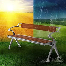 TBLOTYD Garden Benches Park Bench Leisure Seats with Backrest Armrests, Wooden Slats and Cast Aluminum Frame, Outdoor Bench Chair for Outside Patio Porch Garden Lawn Patio Seatin，200 * 54 * 78