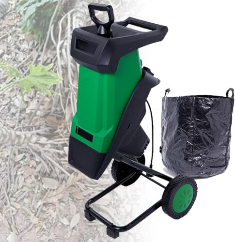 Eiwitany 2400w Electric Leaf Shredder Wood Chipper,4500rpm Mulcher for 0-40mm Branches,50l Bag