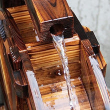 Water Fountain for Garden,Outdoor Water Wheel Fountain,Water Feature Ornamental Fountain Waterfall Feng Shui Wheels,Living Water Feature Patio Pool Pond Wooden Garden Indoor Decorative (Size : 90cm)