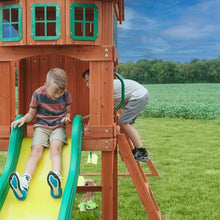 Backyard Discovery Atlantis Cedar Wooden Swing Set Brown