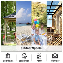 Outdoor Curtain for Patio, Sunscreen and Shading, White Sheer Outdoor Garden Waterproof Window Curtains with Stainless Eyelet Top, 2 (Size : 250X270CM) (150X270CM)