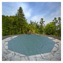 LZMZMQ Inground Pool Net Cover for Concrete Floor, 8ft 10ft 16ft 18ft 24feet 30 Foot Round Custom Winter Swimming Pool Replacement Safety Covers, for Kids/Pets/Leaf Protection(Green,Dia 34 ft/10.4m)