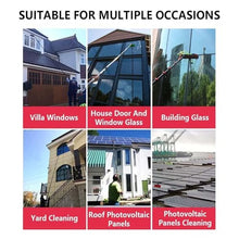 3.6-9m Window Cleaning Telescopic Rod, Solar Panel Cleaning Telescopic Cleaner Greenhouse roof photovoltaic Panel Cleaning, 9M/55cm Brush Head