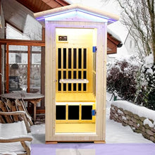 Daleyzay 1 Person Spruce Far Infrared Indoor Sauna 1300W Natural