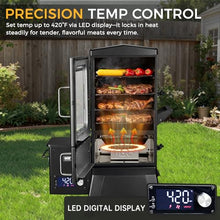 Pellet Smoker with Cover, Electric Wood Pellet Smoker Grill With Meat Probe and Hook, 616 Sq in Cooking Area LED Display Temperature Control, Outdoor Cooking, Patio, Garden Barbecue