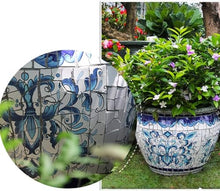 FAFACAI Flower Pots Flower Pot Planter, Outdoor/Indoor Unbreakable Ceramics Flowerpot Country Courtyard Garden Decoration, Large Diameter-C||L (Color : D, Size : M) (C Large)