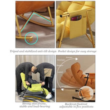 KLNBV Double Bedroom Rocking Chair, Outdoor Rocker Recliner, Modern Lounge Chair for Balcony, Chairs with Side Pockets Armrests, Rocking Chair for Nursery/Living Room