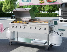 60 in. 8-Burner Commercial Outdoor Propane Gas Grill with 30 in. Roll Dome Cover and 30 in. Griddle in Stainless-Steel, ETL Listed (CGKIT6-D30G30)