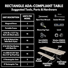 COATEDOUTDOORFURNITURE 8Ft Rect Picnic Table, Expanded, Light Blue