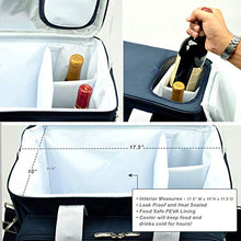 Washington State Licensed Cougars Insulated Picnic Cooler on Wheels with Service for 4- Designed & Assembled in the USA