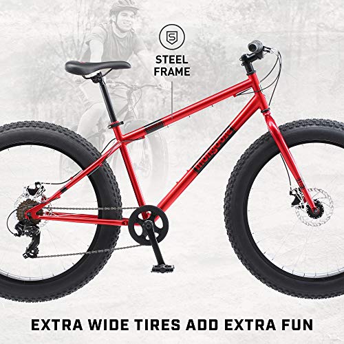 Mongoose Dolomite Fat Tire Mountain Bike Red