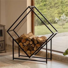 IEDFHJU Firewood Rack Wrought Iron Firewood Storage Rack
