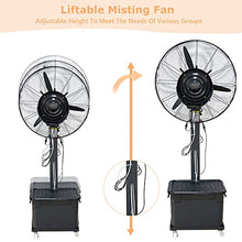 CUTPOIY Portable Misting Fan with Adjustable Height, 90° Oscillating Pedestal Fan, 42L Water Tank for Camping Patio, Outdoor Cooling, 81cm/31.9in