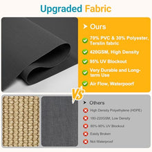 10'W x 8'H Integrated Roller Shades, Patio Sun Shade for Privacy Protection