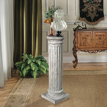 Design Toscano Classical Greek Fluted Garden Plinth Base Statuary Pedestal, Medium, Cranberry, 30