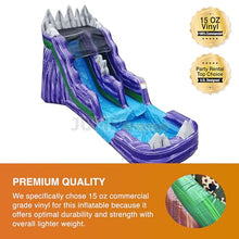 JumpOrange 15' Dark Night Commercial Water Slide with Splash Pool