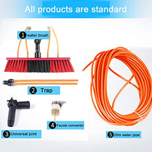 3WWWQMAA8 Window Cleaning Pole Water Supply Brush Telescopic Solar Power Panel Cleaner Brush Outdoor Greenhouse Roof Washing Equipment Tool 3-11m (50cm Brush 7m/22.9ft) (50cm Brush 10m/32.8ft)