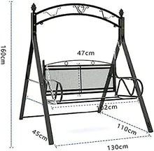 2 Person Patio Swing Seat, Kids Swing Chair Double Garden Seat for Patio, Garden, Poolside, Balcony,Brown,Friendly321
