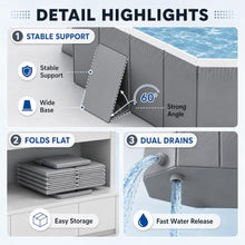 Foldable Hard Sided Above Ground Family Pool for Kids Adults