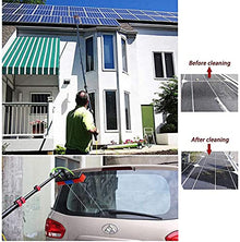 HYLOPGX Cleaning Brush Window Cleaning Pole Water Supply Telescopic Brush Cleaner Greenhouse roof, Window Photovoltaic Solar Pool Panels ()