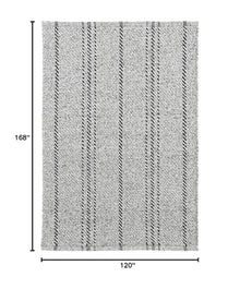 Dash & Albert Handwoven Melange Stripe Rug 10x14 Feet Grey/Black