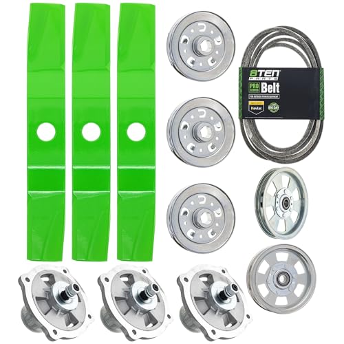 8TEN Blade Spindle Belt Idler Kit for Kubota K5583-34350 48 Inch Deck