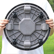 SIDUFHAOPKLL Flower Pot Tray Round Plastic Caster Wheels Pallet Vase With Rollers Plant Holder(Gray,30)
