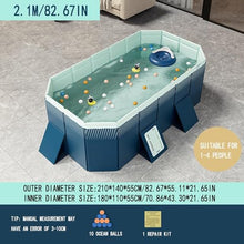 FANYING Rectangular Foldable PVC Swimming Pool for Home Use, Thickened, for Relaxing and Refreshing at Home,210cm