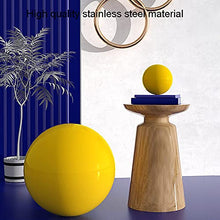 mirror finish garden ball,gazing balls, Garden Gazing Ball,Colorful Stainless Steel Balls,Hollow Decorative Balls for Shopping Mall Windows,Christmas Ball Ornaments (Color : Yellow) ( Color : Yellow
