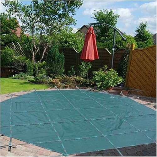 KGBNYSS Heavy Duty Round Pool Cover 8-32ft - Green Mesh Safety Cover for Inground Pools with Anchors & Installation Kit​(32.5ft/9.9m)