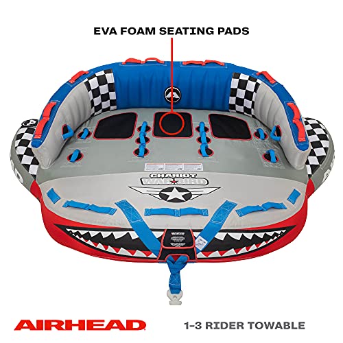 AIRHEAD Chariot Warbird 3 Towable Tube Grey Blue Red